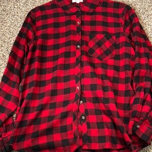 Red and Black Checkered Men's Shirt